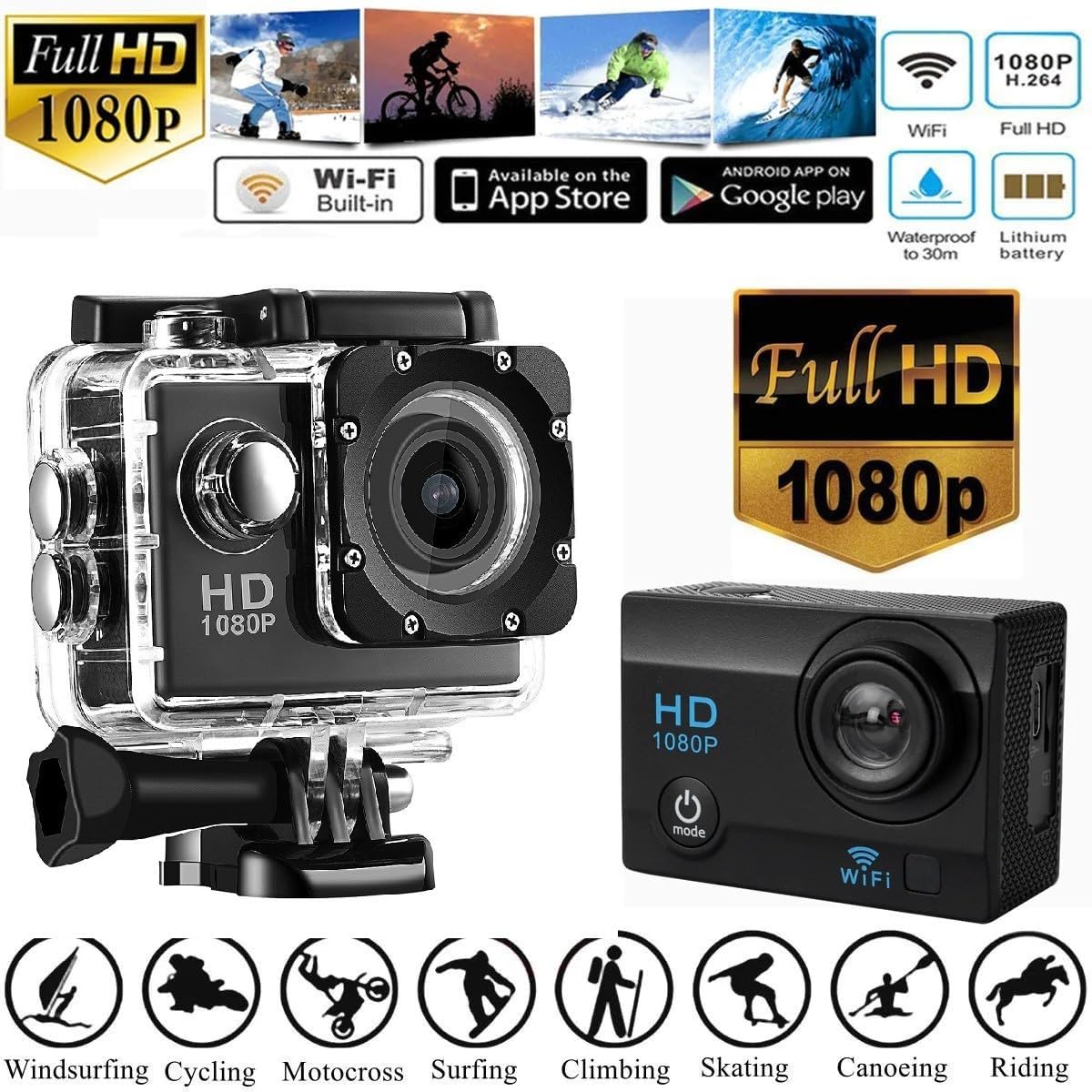 πΈ 2K HD Action Camera β Clear, Smooth & Budget-Friendly Performance