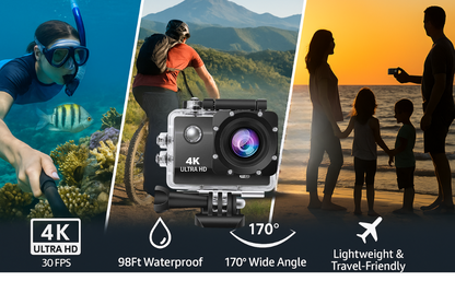 📸 4K Ultra HD Action Camera – Capture Every Moment in Extreme Detail